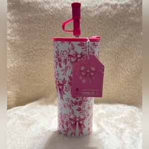 Wellness Pink Floral Drinkware Tumbler